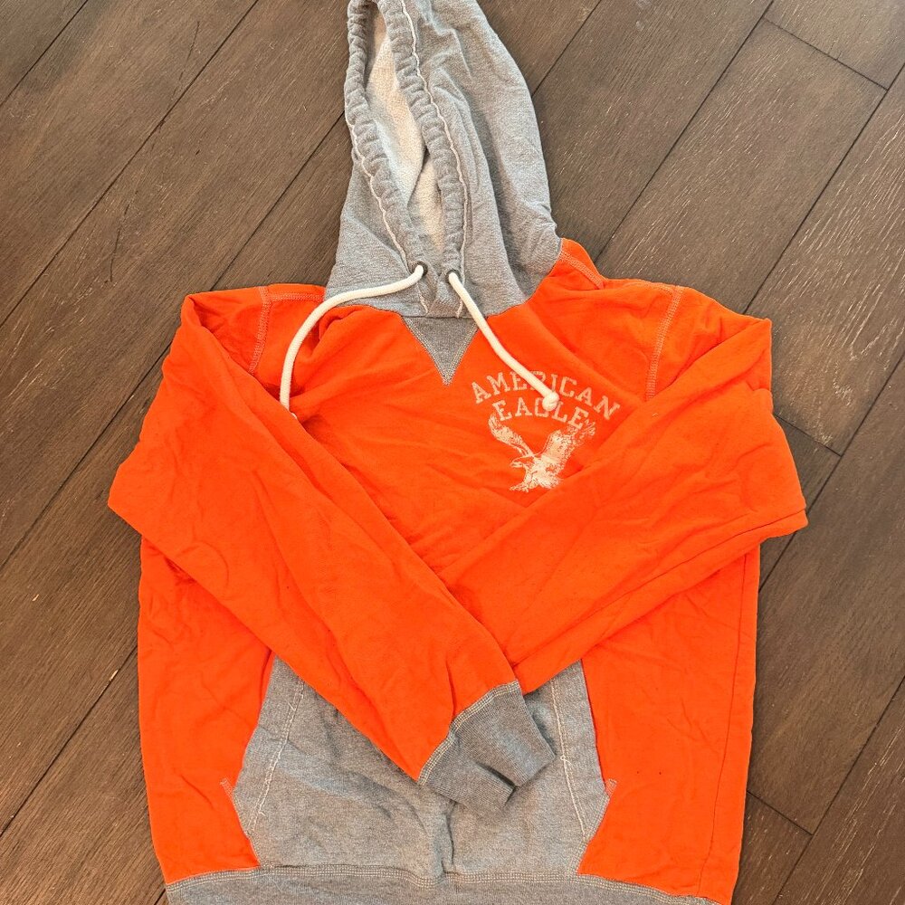 Men's American Eagle Hoodie- Size Medium- Orange